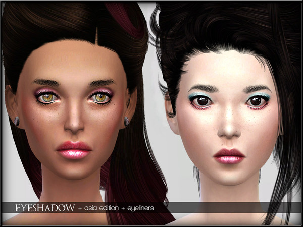 Sims 4 — EyeshadowSet3 by Shojoangel — Hi^^ stand alone item/ non-default 2 version of eyeshaows and 3 eyeliners