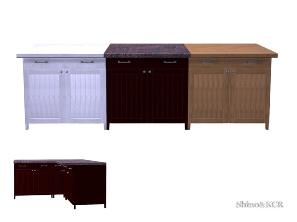 Sims 4 — Dark Chocolate - Counter Island by ShinoKCR — various options for to built an Island updated on Dec 19 2014