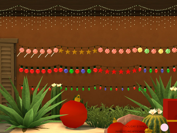 Sims 4 — Holiday String Lamp Set by DOT — Holiday String Lamp Set. Modern, Traditional and Contemporary Holiday Lighting