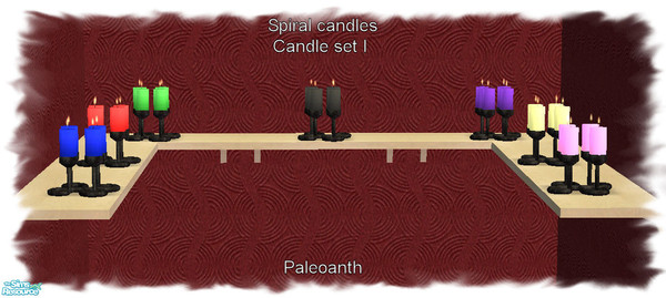 Sims 2 — Candle Set Part I-Spiral Candle by Paleoanth — Part I of a multi-part candle set. This is a spiral base with