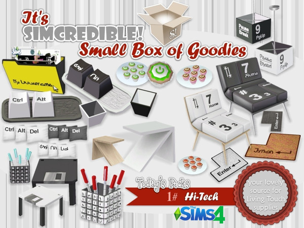 Sims 4 — Hi-tech by SIMcredible! — It's SIMcredible! Small box of goodies #1 for Sims4 - Your lovely source for living