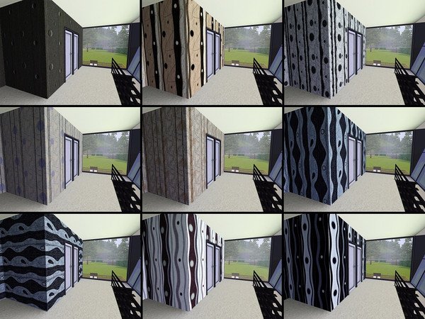 Sims 3 — Geometric Patterns set 1 by Prickly_Hedgehog — Geometric patterns suitable for modern homes or for whatever