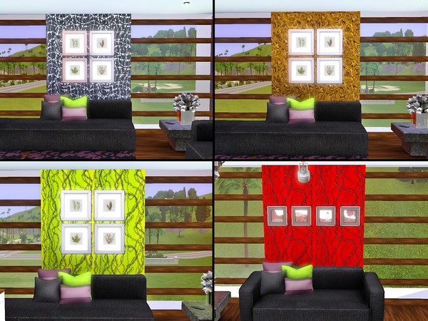 Sims 3 — Abstract absurdities by Prickly_Hedgehog — A splash of color and pattern to brighten the darkest winter home :)