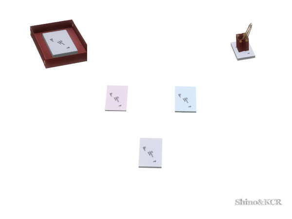 Sims 4 — PB Printer Home Office - stacked Papers by ShinoKCR — for the Desktray (it has a Slot)