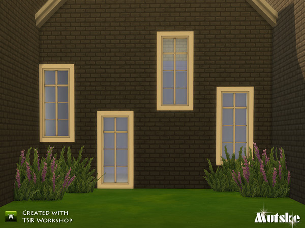 Sims 4 — Window Wicklow Middle Single 2x1 by Mutske — Part of Wicklow Window Collection. Made by Mutske@TSR. TSRAA.