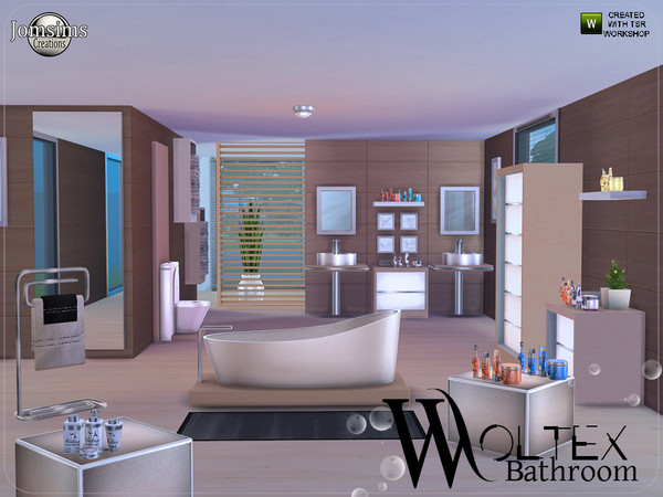 Sims 4 — Woltex bathroom by jomsims — Here a new bathroom sims 4, for the series Woltex ... The Bathroom Woltex. 1