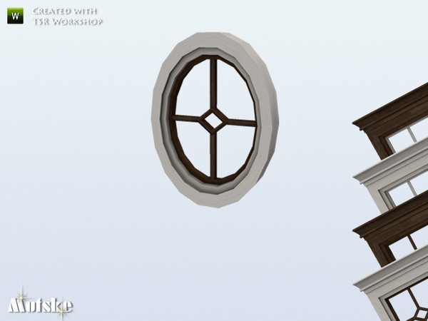 Sims 4 — Window Pelham Oval Attic 1x1 by Mutske — Part of Pelham Window and Door Collection. Made by Mutske@TSR.