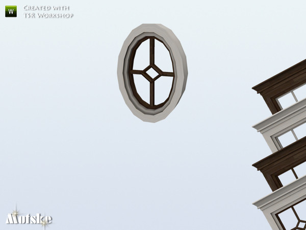 Sims 4 — Window Pelham Oval Small 1x1 by Mutske — Part of Pelham Window and Door Collection. Made by Mutske@TSR.
