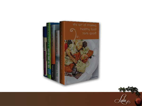 Sims 4 — Donatella Dining Books  by Lulu265 — Part of the Donatello Dining Set Please do not copy, clone or reupload Made