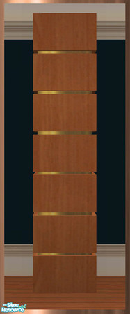 Sims 2 — GEA Build - Column REC2 by simtomatic — In Redwood. Modern column for interiors.