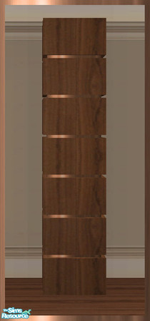 Sims 2 — GEA Build - Column REC1 by simtomatic — In Medium Wood. Modern column for interiors.