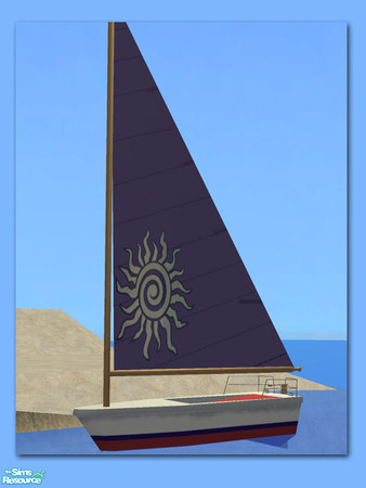 Sims 2 — Sailboat - Sail Recol01 by Shakeshaft — Part of a set of Decorative Sailboats for your simmies to enjoy, can be