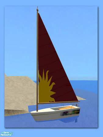 Sims 2 — Sailboat - Mesh by Shakeshaft — Part of a set of Decorative Sailboats for your simmies to enjoy, can be placed