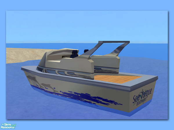 Sims 2 — Speedboat  - New Mesh by Shakeshaft — Part of a set of decorative speedboats for your simmies to enjoy, can be