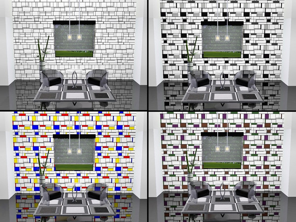 Sims 3 — Graphics set by Prickly_Hedgehog — Don't be vague, be graphic! Here is a set of modern wallpapers (found in