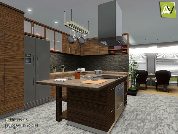 Sims 3 — Euroface Kitchen by ArtVitalex — - Euroface Kitchen - ArtVitalex@TSR, Mar 2015 - All objects are recolorable -