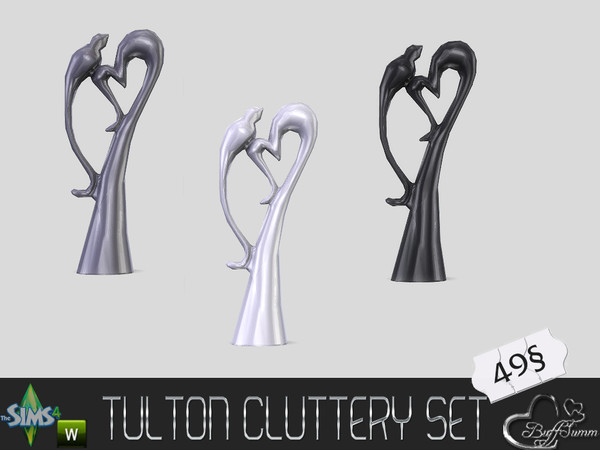 Sims 4 — Tulton Cluttery Bird One by BuffSumm — Cluttery Set for the Tulton Series. The set contains 18 new decorative