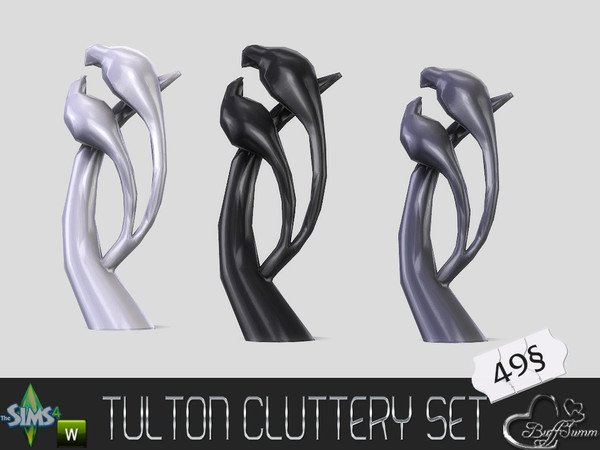 Sims 4 — Tulton Cluttery Bird Two by BuffSumm — Cluttery Set for the Tulton Series. The set contains 18 new decorative