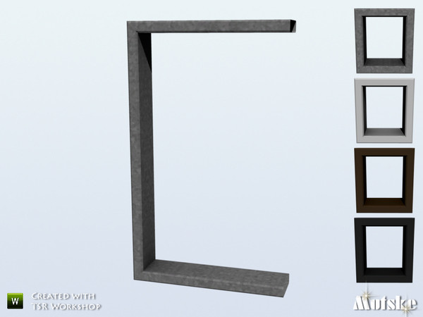 Sims 4 — Window SF Counter Seamless Left 1x1 by Mutske — Part of SF windowset. Not useable on a diagonal wall. Made by