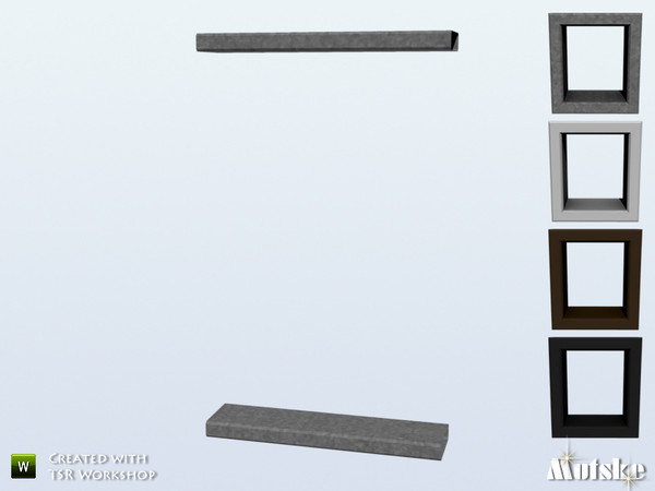 Sims 4 — Window SF Counter Seamless Middle 1x1 by Mutske — Part of SF windowset. Not useable on a diagonal wall. Made by