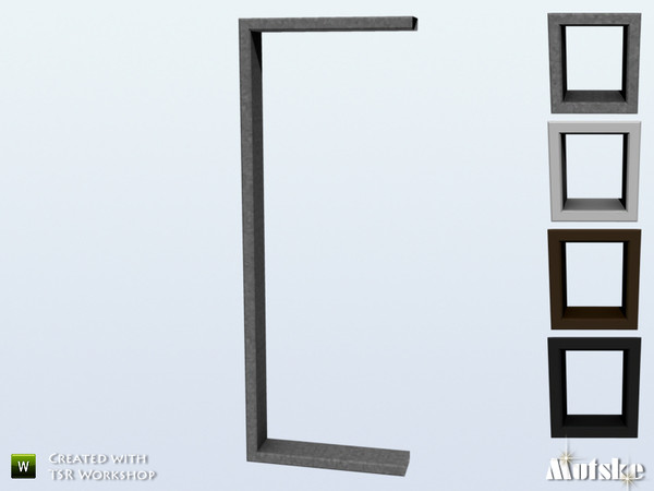 Sims 4 — Window SF Seamless Left 1x1 by Mutske — Part of SF windowset. Not useable on a diagonal wall. Made by Mutske.