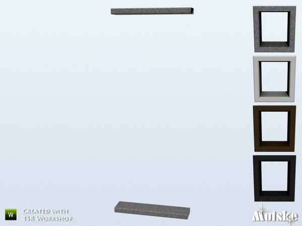 Sims 4 — Window SF Seamless Middle 1x1 by Mutske — Part of SF windowset. Not useable on a diagonal wall. Made by Mutske.