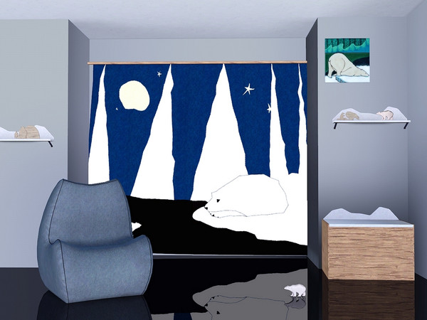 Sims 3 — Polar Corner by Flovv — A themed toy set for the little ones to enjoy. The modest, nature-friendly wooden toys