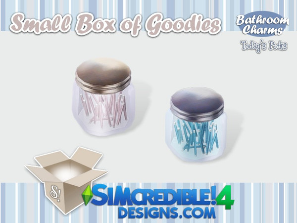 Sims 4 — Bathroom charms - Cotton swabs by SIMcredible! — You've asked, we brought it :) It's SIMcredible! Small box of