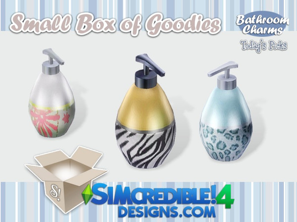 Sims 4 — Bathroom charms - Liquid soap by SIMcredible! — You've asked, we brought it :) It's SIMcredible! Small box of