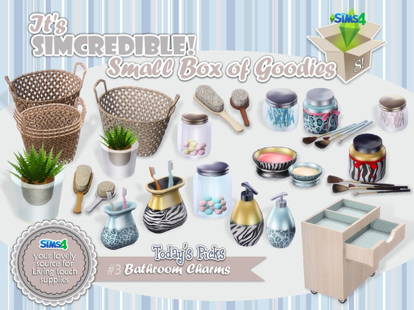 Sims 4 — Bathroom Charms by SIMcredible! — You've asked, we brought it :) It's SIMcredible! Small box of goodies #3 -