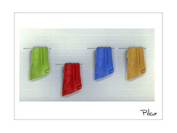 Sims 4 — Calice Towel by Pilar — Basin created transparent in different colors, also with structure opaque