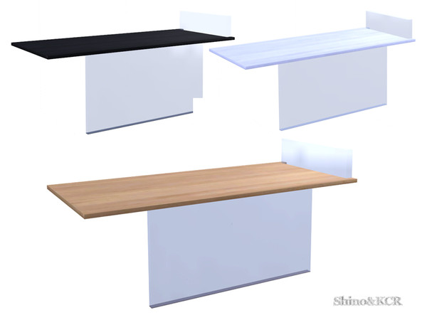Sims 4 — Kitchen Minimalist - Diningtable by ShinoKCR — Diningtable with glass foot and glass separator for against the