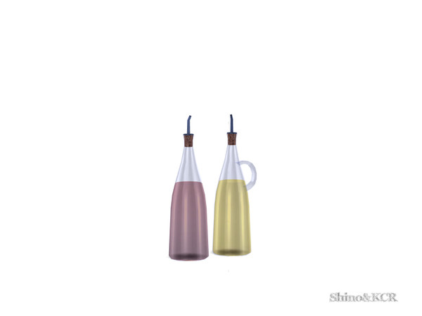 Sims 4 — Minimalist Kitchen - Vinegar and Oil by ShinoKCR — 2 nice glass bottles