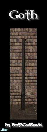 Sims 2 — Goth Build Set - Column by EarthGoddess54 — A black recolor of the country column by Maxis. Enjoy!