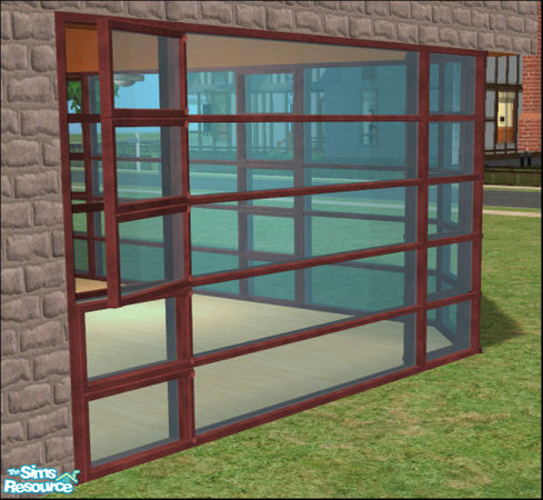 Sims 2 — Seamless Glass Windows by Elize-37sims — A set of 7 windows with diagonals that when placed all facing the same