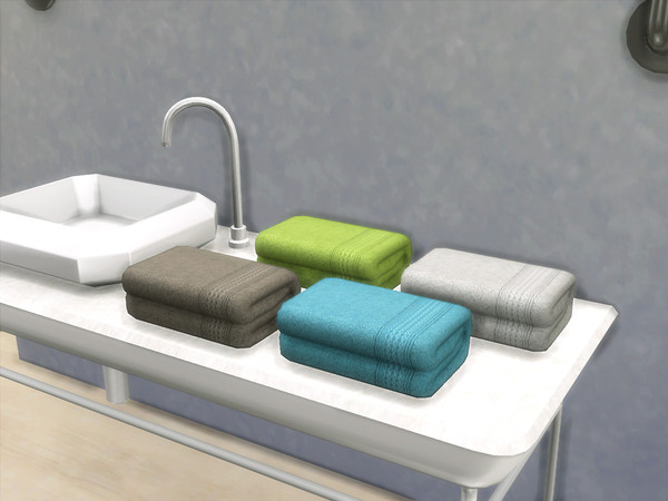Sims 4 — Bathroom Zing - Folded Towel by ung999 — Bathroom Zing - Folded Towel Colors Option: 4