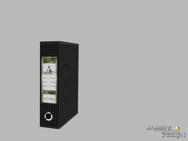 Sims 4 — Altara Ring Binder (Vertical) by NynaeveDesign — Traditional, opaque two ring binder with round rings is great