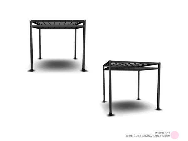 Sims 4 — Wire Cube Dining Table Mesh by DOT — Wire Cube Dining Table Mesh by DOT of The Sims Resource