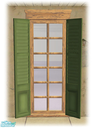 Sims 2 — Single Shutt Window - Frame Worn Pine by Shakeshaft — Part of the second set of recolours of the Bourbon St