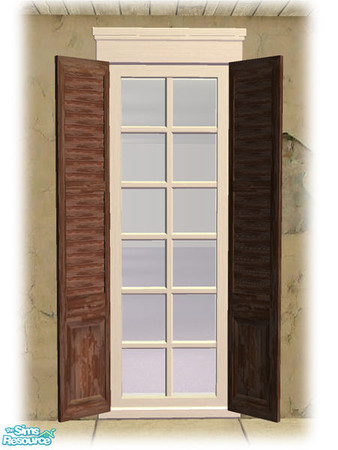 Sims 2 — Single Shutt Window - Shutters Worn Dark by Shakeshaft — Part of the second set of recolours of the Bourbon St