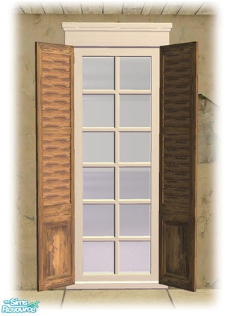 Sims 2 — Single Shutt Window - Shutters Worn Pine by Shakeshaft — Part of the second set of recolours of the Bourbon St