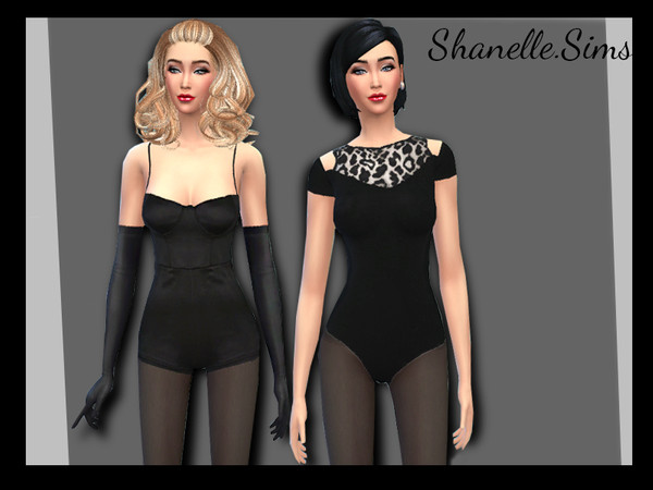 Sims 4 — BodySuits by shanellesims — sleek and stunning bodysuits Leopard mesh bodysuit and Marilyn Bodysuit