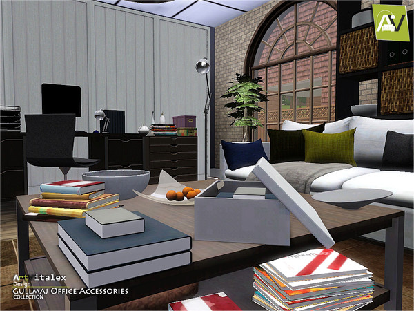 Sims 3 — Gullmaj Office Accessories by ArtVitalex — - Gullmaj Office Accessories - ArtVitalex@TSR, May 2015 - All objects