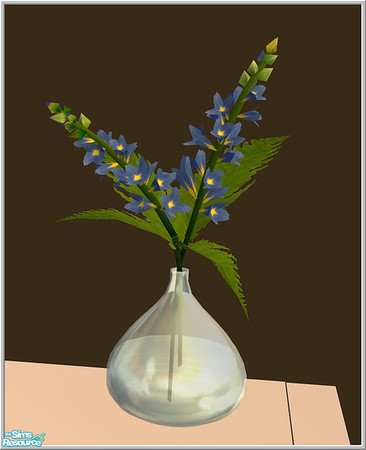 Sims 2 — plant set - B43 Glasvase With Delphinium by Birgit43 — 