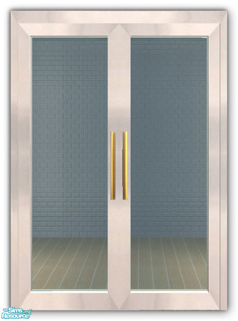 Sims 2 — GEA Plain Door 2Tile STRAIGHT by simtomatic — You will need the Plain Window 1Tile STRAIGHT in order to use this