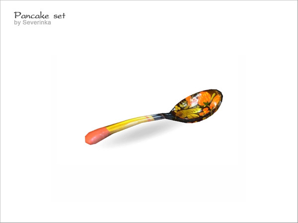 Sims 4 — Spoon by Severinka_ — Wooden spoon with Khokhloma painting of a set 'Pancake set' To decorate the kitchen or