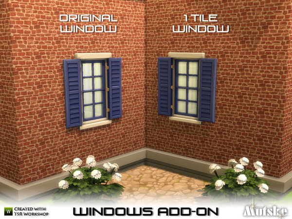 Sims 4 — Window Add-on Almost Secure Safety 1x1 by Mutske — Part of the Window Add-on. Made by Mutske@TSR.