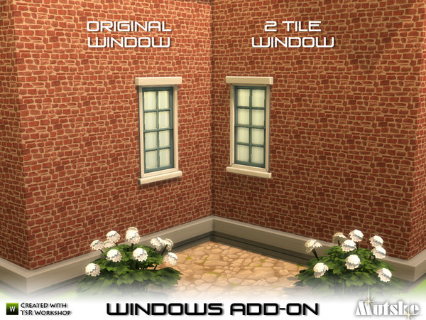 Sims 4 — Window Add-on Octopane 2x1 Single by Mutske — Part of the Window Add-on. Made by Mutske@TSR.