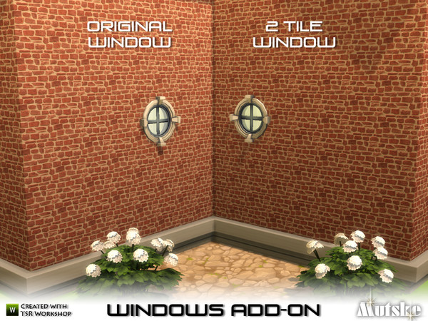 Sims 4 — Window Add-on Pessimist's Porthole 2x1 Single by Mutske — Part of the Window Add-on. Made by Mutske@TSR.