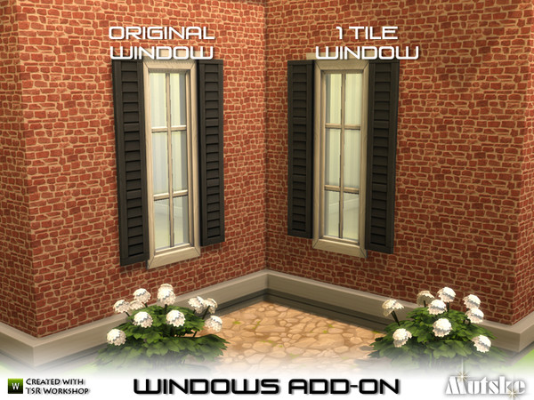 Sims 4 — Window Add-on The Clapper 1x1 by Mutske — Part of the Window Add-on. Made by Mutske@TSR.